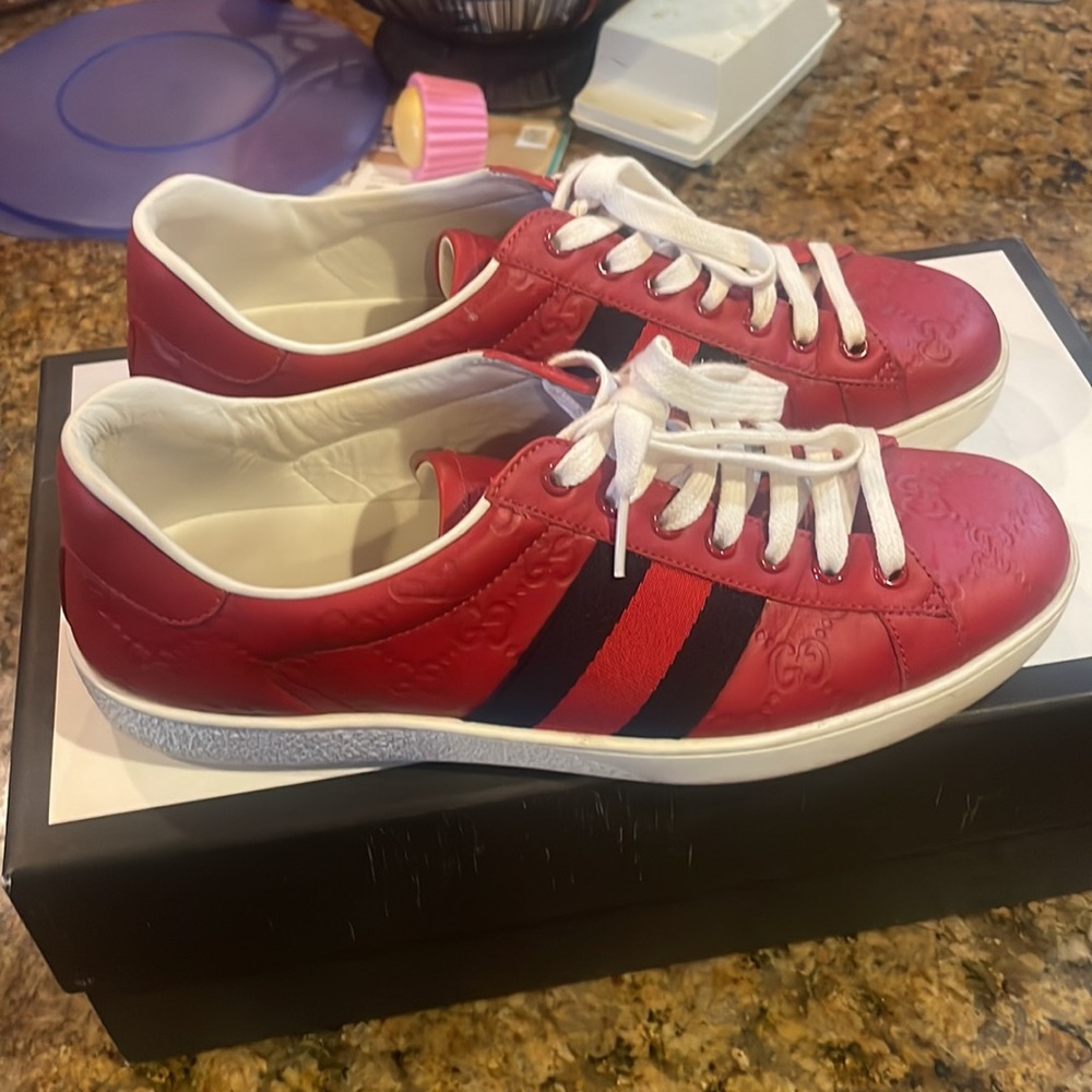 Double G Gucci printed Sneakers - Picture 2 of 4